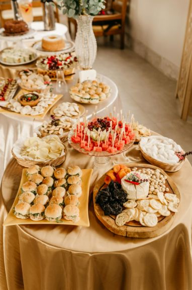 Party food on the table